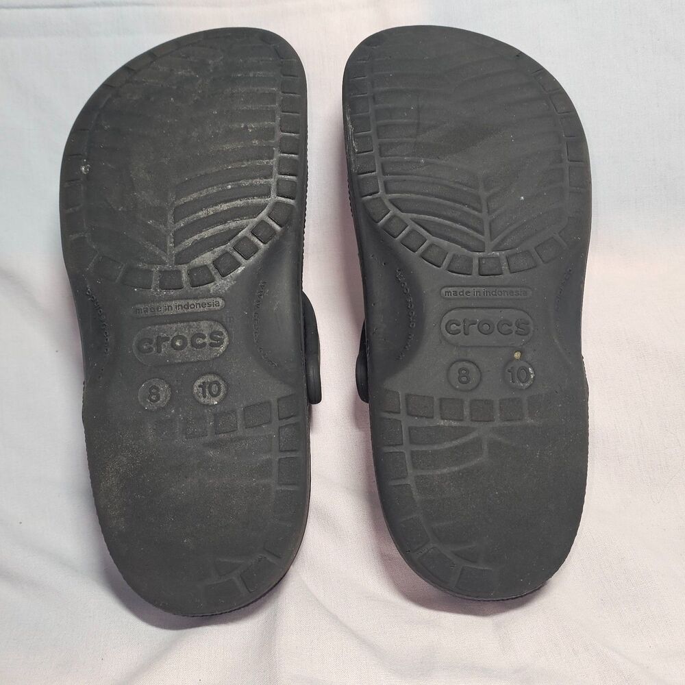 Crocs Classic Clogs Black Unisex Men’s 8 Women’s 10 Lightweight Comfort Shoes - Picture 4 of 4
